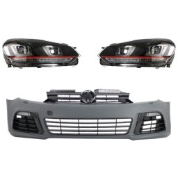 Bara fata VW Golf 6 R20 Look cu faruri LED design GTI, 2008-2013
