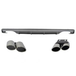 Difuzor bara spate Audi A3 8V Sedan 2012-2015 S3 Design cu ornamente evacuare