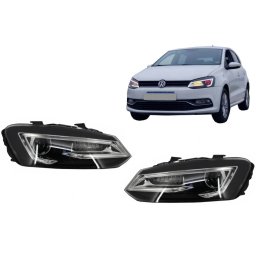 Faruri LED pentru VW Polo 6R/6C 2009-2017, Devil Eye Look