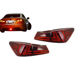Stopuri LED pentru Lexus IS XE20 2005-2012 Light Bar rosu clar