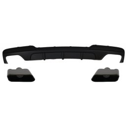 Difuzor aer BMW F10 F11 cu evacuare dubla si ornamente negre