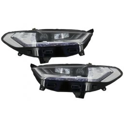 Faruri LED DRL pentru Ford Mondeo MK5 2013-2016 cu semnalizare secventiala crom