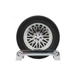Set suporturi pahare tip roata auto cu janta argintie, model decorativ