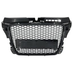 Grila centrala Audi A3 8P Facelift 2007-2012 RS Design negru lucios