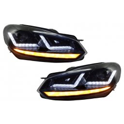 Faruri LED Osram Black cu semnal dinamic pentru VW Golf 6 VI 2008-2012