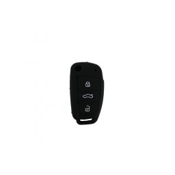 Husa din silicon neagra pentru cheie Audi, protectie si fixare precisa