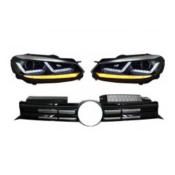 Faruri LED Osram cu semnal dinamic si grila R20 pentru VW Golf 6 (2008-2012)