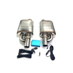 Set tobe sport evacuare cu valve si telecomanda, inox 63 mm, stanga-dreapta