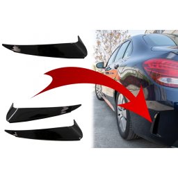 Ornamente bara spate Mercedes C-Class W205 2014-2020, negru lucios