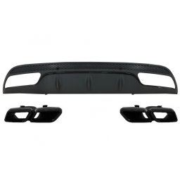 Difuzor bara spate Mercedes C-Class W205/S205 2014-2020 C63 Design negru