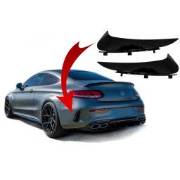 Flapsuri bara spate Mercedes C-Class C205 A205 Coupe Cabriolet negru lucios
