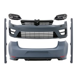 Pachet exterior VW Golf 7 2012-2017 cu faruri LED semnal dinamic R Design