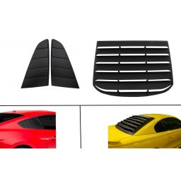 Set ornamente geamuri laterale si luneta Ford Mustang VI 2015-2019, negru mat