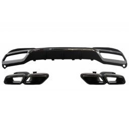 Difuzor bara spate Mercedes E-Class W212 S212 Facelift cu ornamente crom
