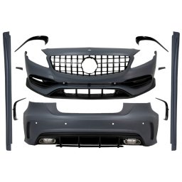 Pachet exterior Mercedes A-Class W176 Facelift A45 Design cu grila neagra