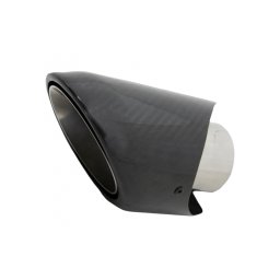 Ornament toba evacuare din carbon lucios, inox 304, inlet 6.2 cm