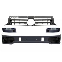 Prelungire bara fata VW Transporter T5.1 Facelift cu grila si LED DRL