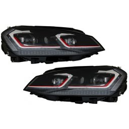 Faruri LED pentru VW Golf 7 VII 2012-2017 GTI Design cu semnal dinamic