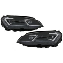Faruri LED VW Golf 7 2012-2017 Facelift 7.5 cu semnal dinamic