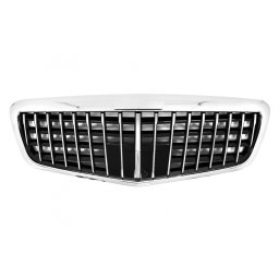 Grila centrala Mercedes S-Class W221 Facelift 2010-2013, design vertical crom