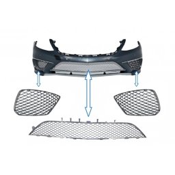 Ansamblu grile bara fata Mercedes S-Class W222 2013-2017 S63 Design crom