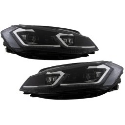 Faruri LED pentru VW Golf 7.5 Facelift 2017-2020 cu semnal dinamic