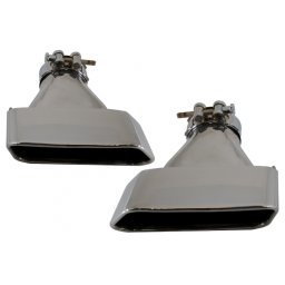 Ornamente evacuare BMW Seria 5 F10 F11 F18, design V8 LCI, inox