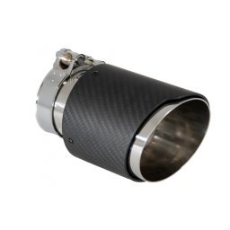 Ornament evacuare universal din carbon mat, inox 304, admisie 6 cm