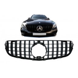Grila centrala Mercedes GLC X253 C253 2015-2018 Panamericana negru lucios