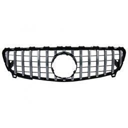 Grila centrala Mercedes A-Class W176 Facelift Panamericana A45 GT-R negru crom