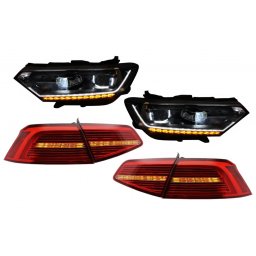 Faruri LED si stopuri VW Passat B8 3G 2014-2019 Matrix Look cu semnal dinamic
