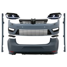 Kit exterior complet VW Golf 7 (2012-2017) cu faruri LED semnal dinamic R-Line