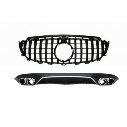 Difuzor bara spate cu grila centrala neagra Mercedes E-Class C238 E53