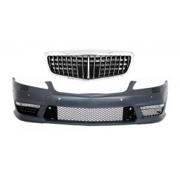 Bara fata completa cu grila centrala pentru Mercedes S-Class W221 S63/S65 Design