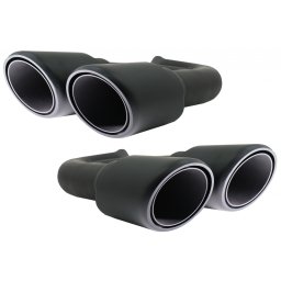 Ornamente evacuare Porsche Cayenne 92A 2010-2014 GTS Design negru mat
