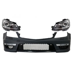 Bara fata cu faruri Bi-Xenon pentru Mercedes C-Class W204 Facelift C63