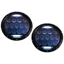 Faruri Full LED CREE 7 inch cu Halo DRL pentru Jeep Wrangler TJ si JK