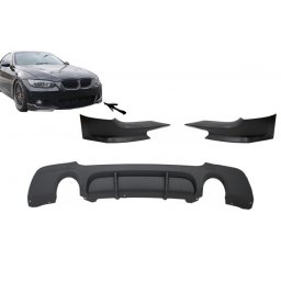 Difuzor bara spate cu evacuare dubla si prelungiri fata BMW E92 M Performance