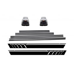 Bandouri laterale negru mat cu stickere si semnalizari Mercedes G-Class W463