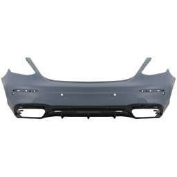 Bara spate Mercedes E-Class W213 2016-2019, design E63, negru lucios