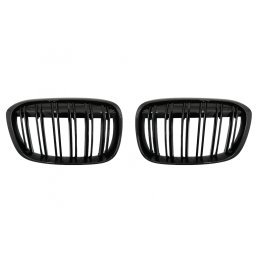 Grile centrale duble BMW X1 F48 Pre-LCI, negru lucios, design M