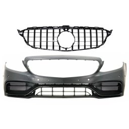 Bara fata cu grila neagra Mercedes C-Class W205/S205/C205/A205 C63 Design