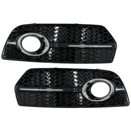 Grile laterale Audi Q5 8R SUV RS Design, negru lucios cu insertii chrome