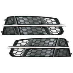 Grile laterale Audi A6 C7 4G S Line Facelift 2015-2018, negru crom