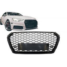 Grila centrala Audi A4 B9 8W 2016-2018 RS Design negru lucios