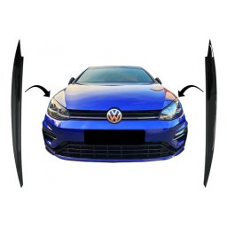 Pleoape faruri VW Golf 7 5G 2013-2017, ABS negru lucios