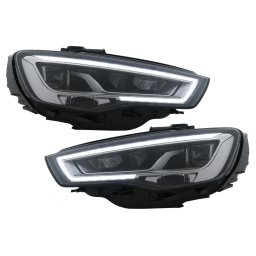 Faruri Full LED pentru Audi A3 8V 2013-2016 LHD, upgrade halogen