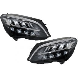 Faruri Full LED pentru Mercedes C-Class W205 S205 Facelift 2019+ LHD