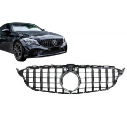 Grila centrala neagra Mercedes C-Class W205/S205/C205/A205 Facelift 2018-2020