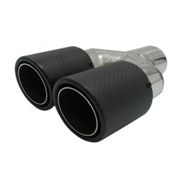 Toba ornament evacuare stanga din fibra carbon mat, admisie 5.8 cm